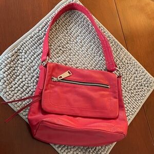 Kenneth Cole Reaction Vibrant Pink Shoulder Bag - soft leather purse